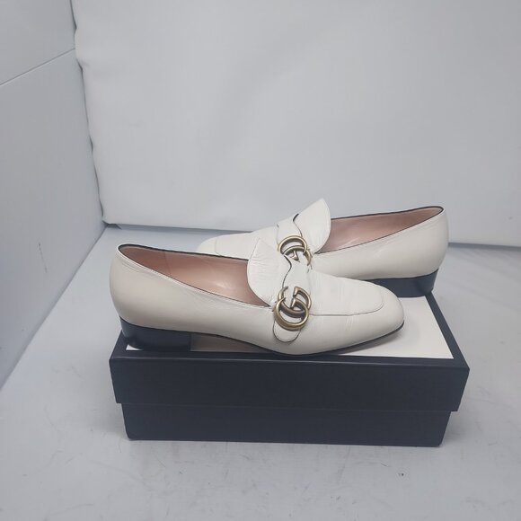 Gucci Marmont GG White Leather Womens Loafer - Picture 8 of 16